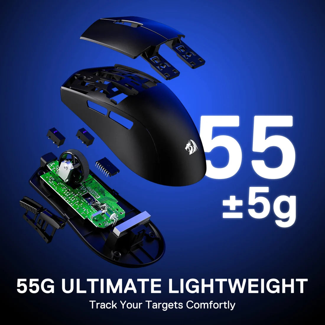 Redragon M918 PRO Wireless Gaming Mouse Ultra-Light 49g 26000 DPI Black