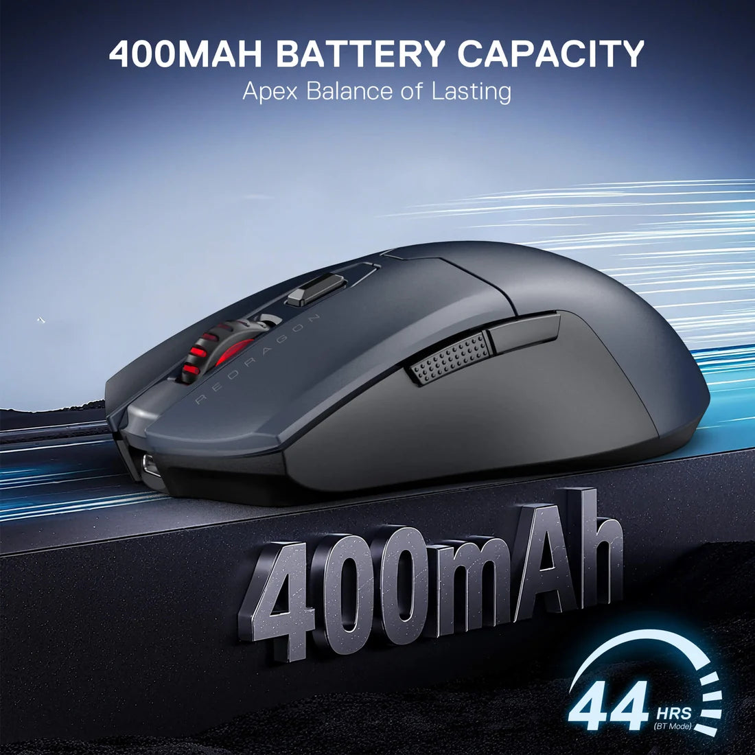 Redragon M995GB-LIT Pro Wireless Gaming Mouse 10000 DPI PAW3395 Grey