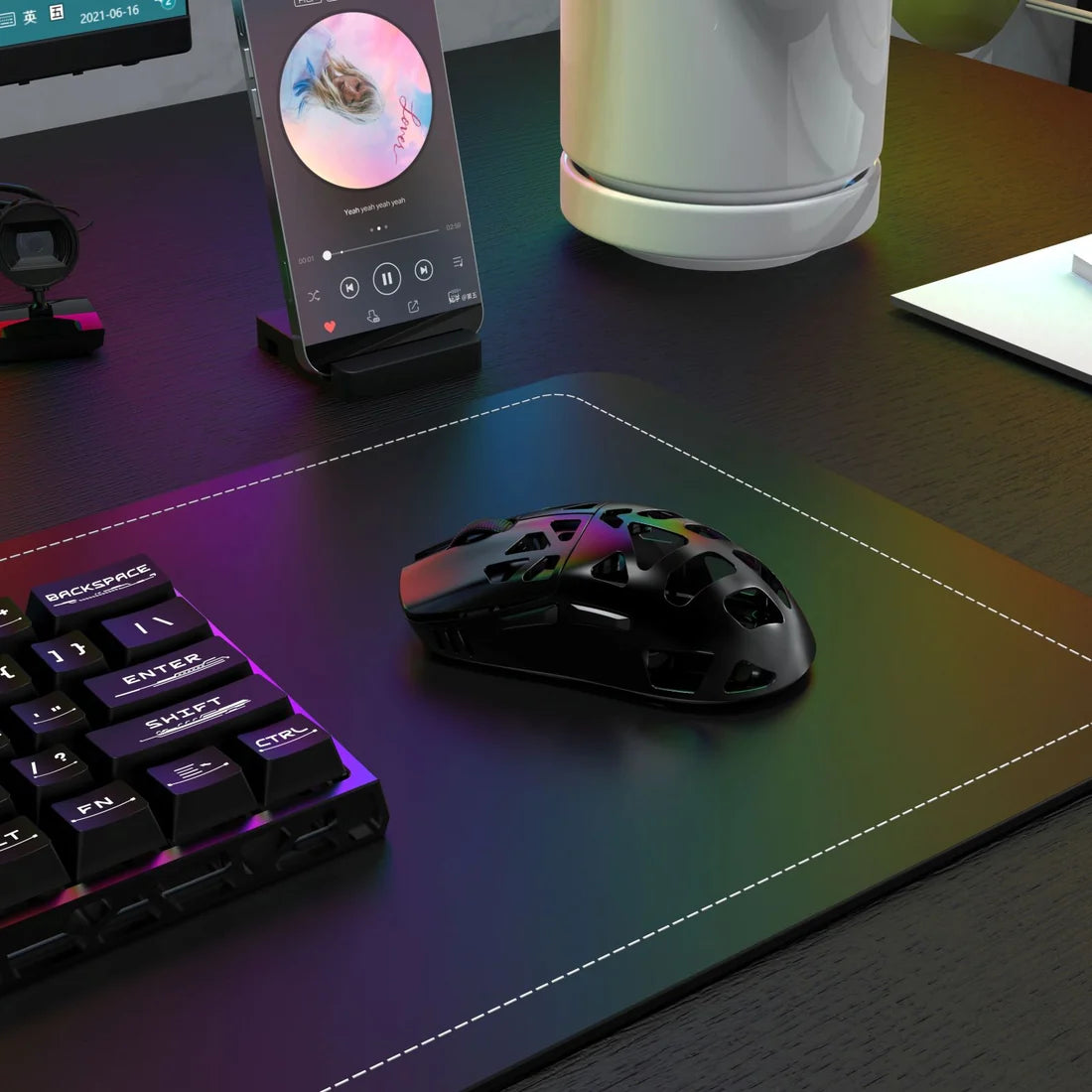 Redragon M997 PRO 1K Prism Pro Wireless Gaming Mouse Ultra-Light 55g 26000 DPI Black