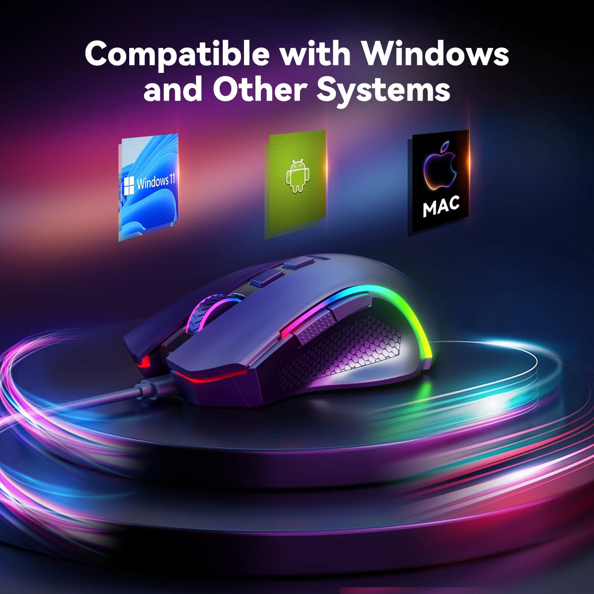 Redragon M602 Griffin Wireless Gaming Mouse 7200 DPI RGB Black