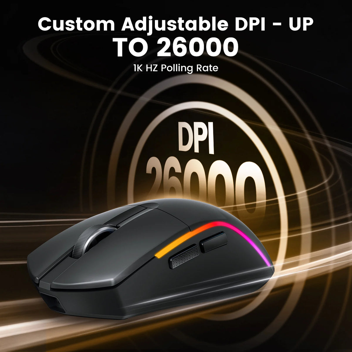 Redragon M816-PRO Wireless Gaming Mouse Ultra-Light 61g 26000 DPI Black