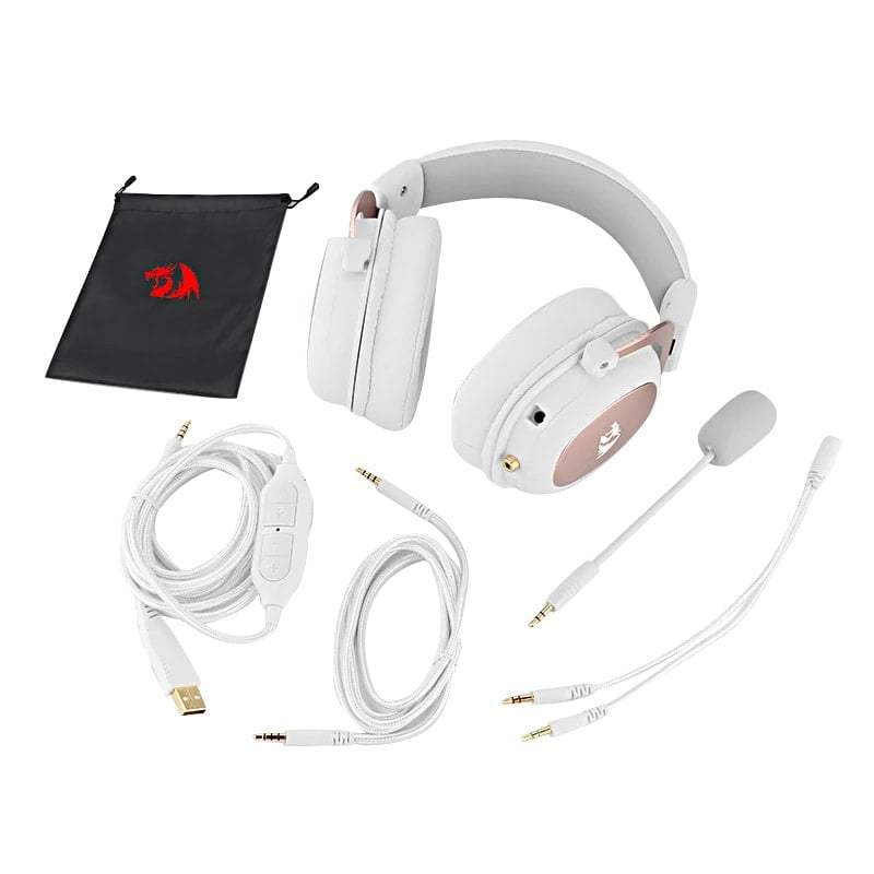 Redragon H510 Zeus 2 Gaming Headset, 7.1 Surround Sound (White)