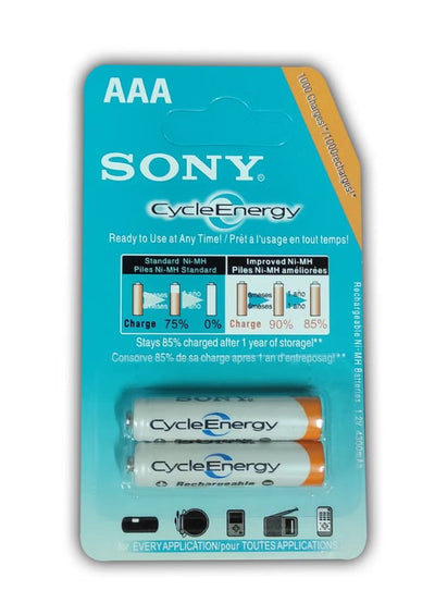 Sony Rechargable Batteries AAA Cycle Energy 4300mAh