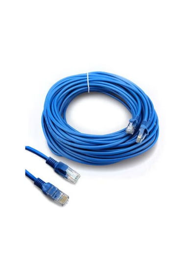 30m Rj45 Cat5e Ethernet Network Lan Internet Router Cable Blue Patch Pc
