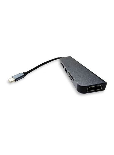 USB C to HDTV Adapter that supports Windows Mac and Android devices that feature a USB C slot, 6 In 1 4K