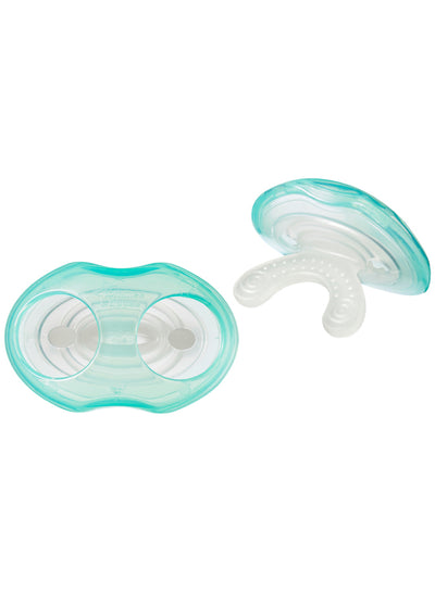 Pack Of 2 Teethe And Soothe Massage Teethers Bite And Chew-proof BPA-free For 3 Months+ Clear