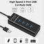 USB 3.0 HUB 4 Port Multi HUB Splitter Expansion for Desktop PC Laptop High Speed 5Gbps 30cm Cable With LED indication With Fuse to protect all devices
