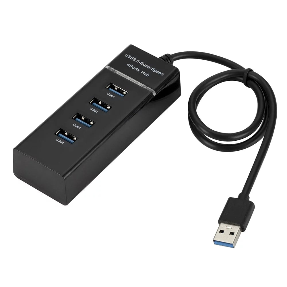 USB 3.0 HUB 4 Port Multi HUB Splitter Expansion for Desktop PC Laptop High Speed 5Gbps 30cm Cable With LED indication With Fuse to protect all devices