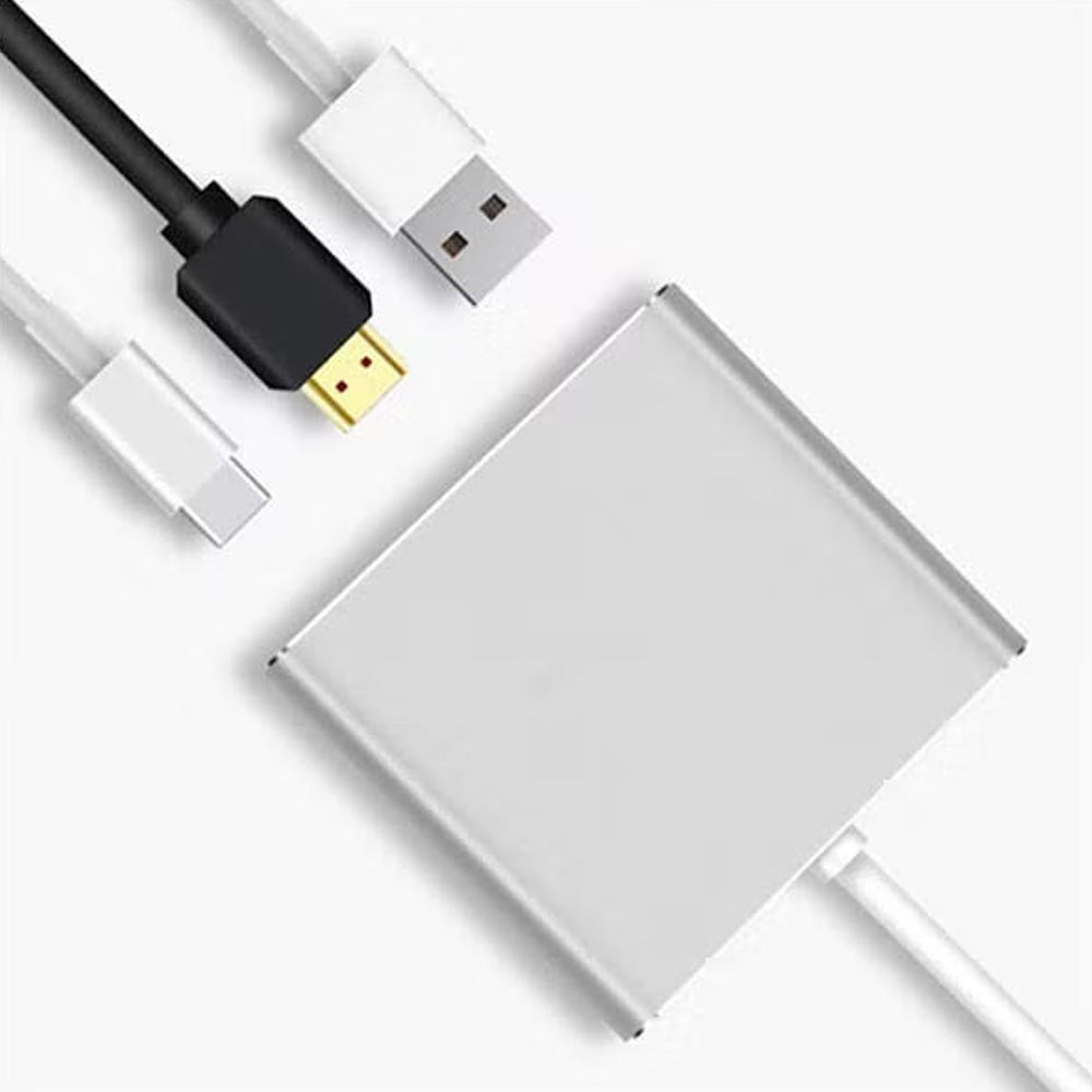 USB Type-C HDMI Cable Adapter 4K Ultra HD USB C HDMI for MacBook Samsung Galaxy S8 Huawei Mate 10 Pro Nintendo Switch USB-C HDMI Silver