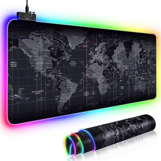 Gray World MAP Gaming Mouse Pad RGB 90×40CM