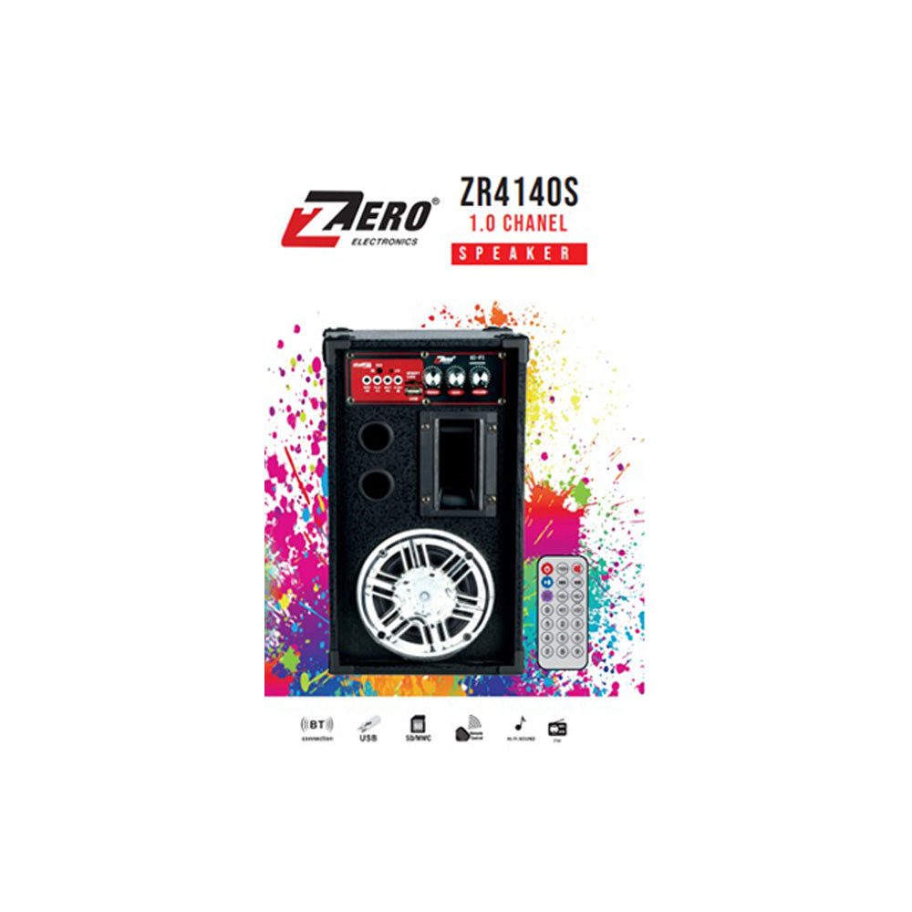 Subwoofer with Bluetooth - Memory Card port - USB port And Remote Model ZR-4140
