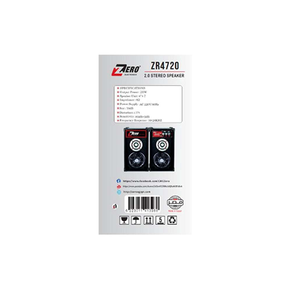 ZERO ZR-4720 SPEAKER Wired/Wireless Bluetooth