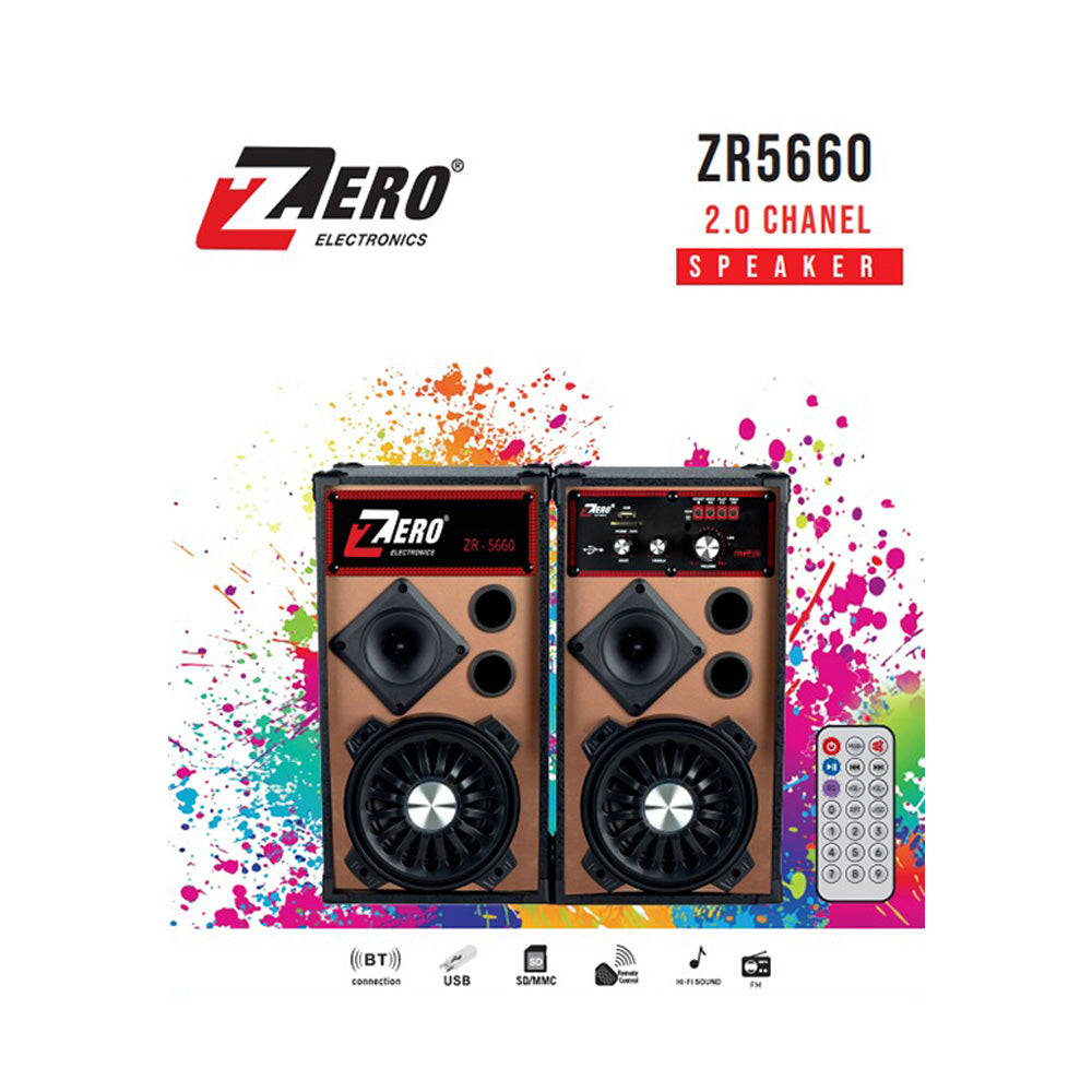 Zero  ZR-5660 Subwoofer Bluetooth flash slot with remote control