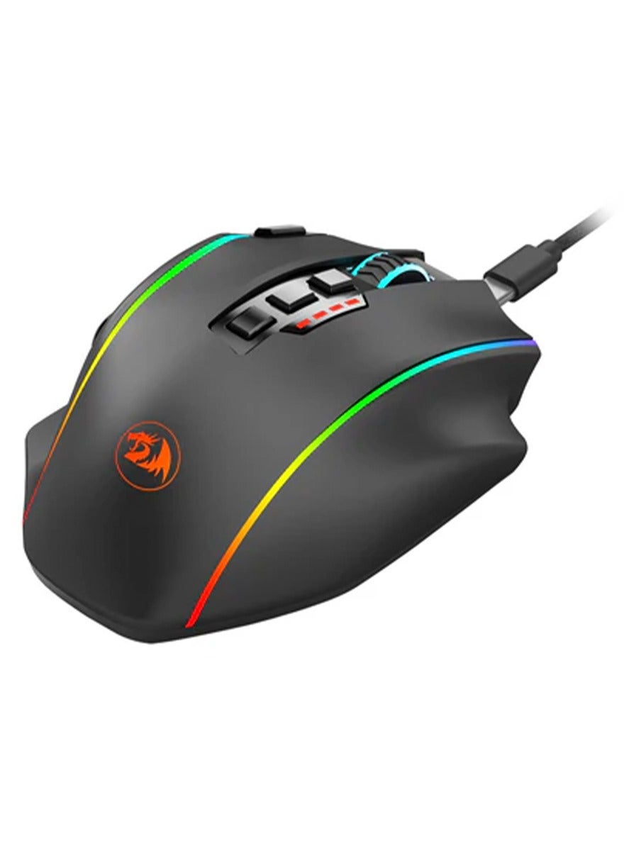 تفاصيل أزرار وعجلة التمرير في Redragon M901P-KS PERDITION