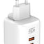 Q2617 Fast Wall Charger 65W with Dual Ports (USB-C & USB-A), PD & QC 3.0 Super Fast Charging, Foldable Plug Design, Incl