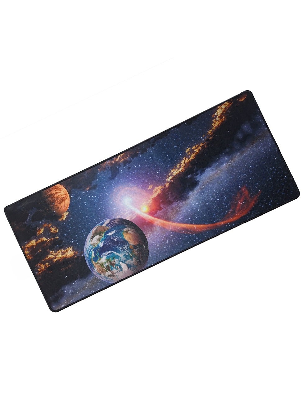 Gaming Mouse Pad, red moon, Extended Large Desk Mat, Big Computer Keyboard Desk Pad, Stitched Edges Mousepad, (70CM  x 3