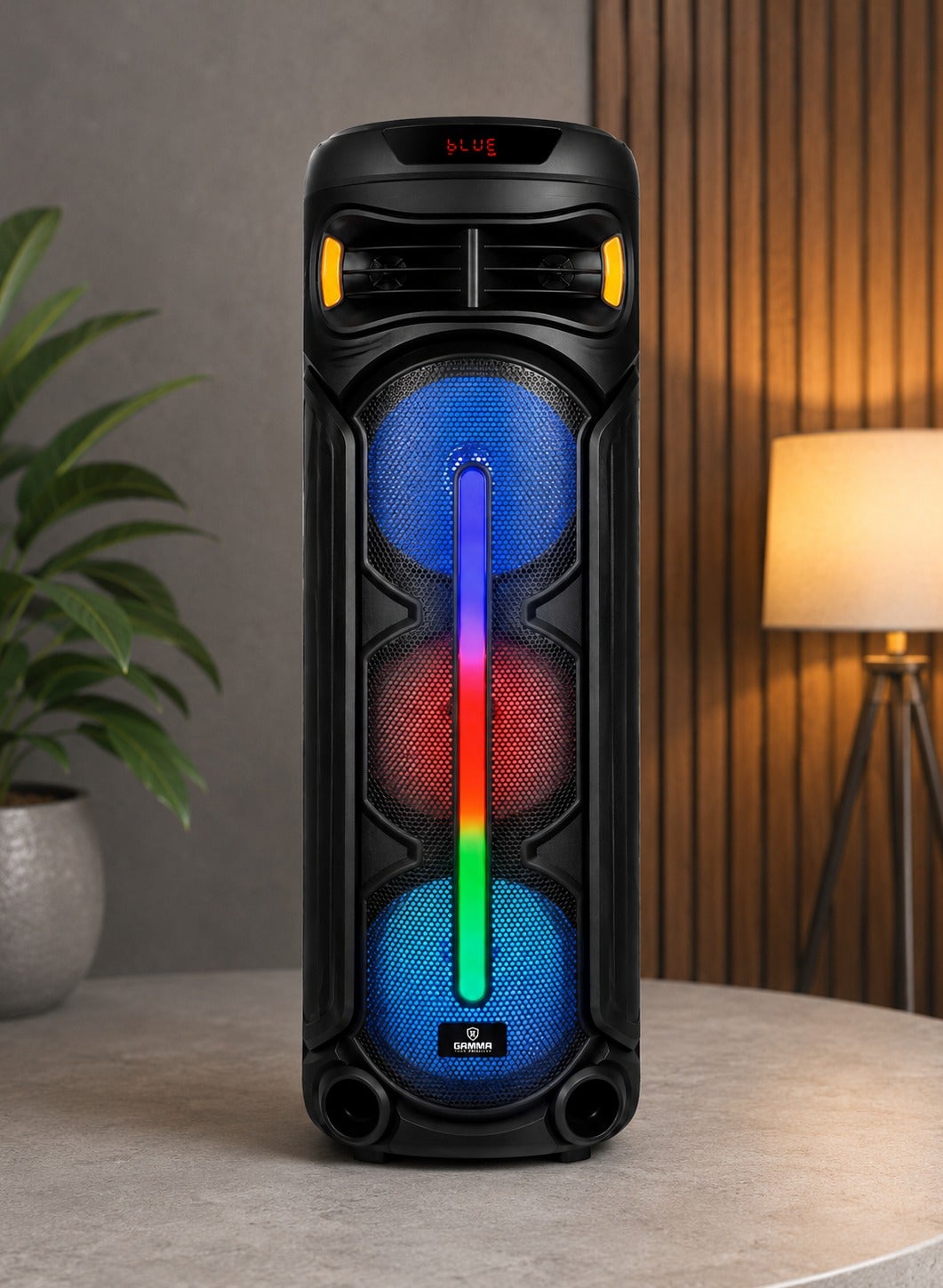 GT-8089 Party Speaker, Powerful Deep Bass Multimedia Speaker with Treble & Bass Control, Microphone Input, Master Volume