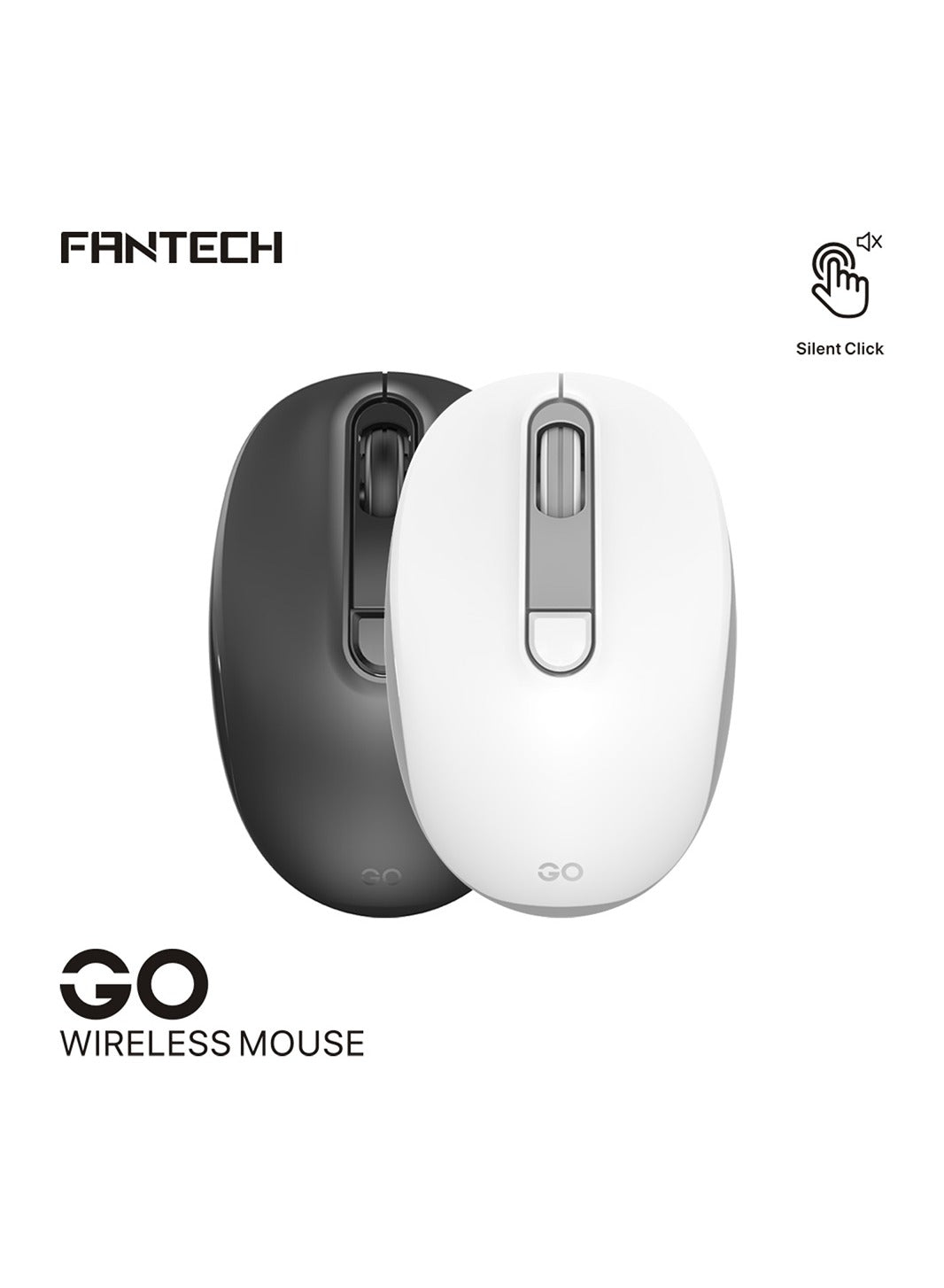 FANTECH W192 Wireless Black Mouse with Silent Click , 1600dpi