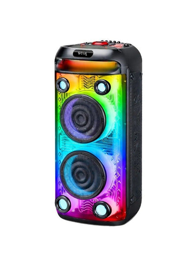 V-2880 Portable Bluetooth Speaker, Double 8-Inch Wireless Party Speaker with Powerful Bass, Rechargeable Karaoke Speaker