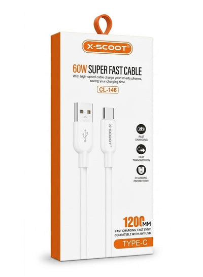 كابل شحن سريع X-SCOOT زاوية جانبية
