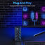 سماعات للكمبيوتر Redragon GS522 تدعم Hi-Fi وإضاءة RGB أسود