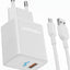 30W Fast Wall Charger with Micro USB Cable, Smart IQ Auto-ID Output, Heat-Resistant Safe Design, Universal Micro USB Com