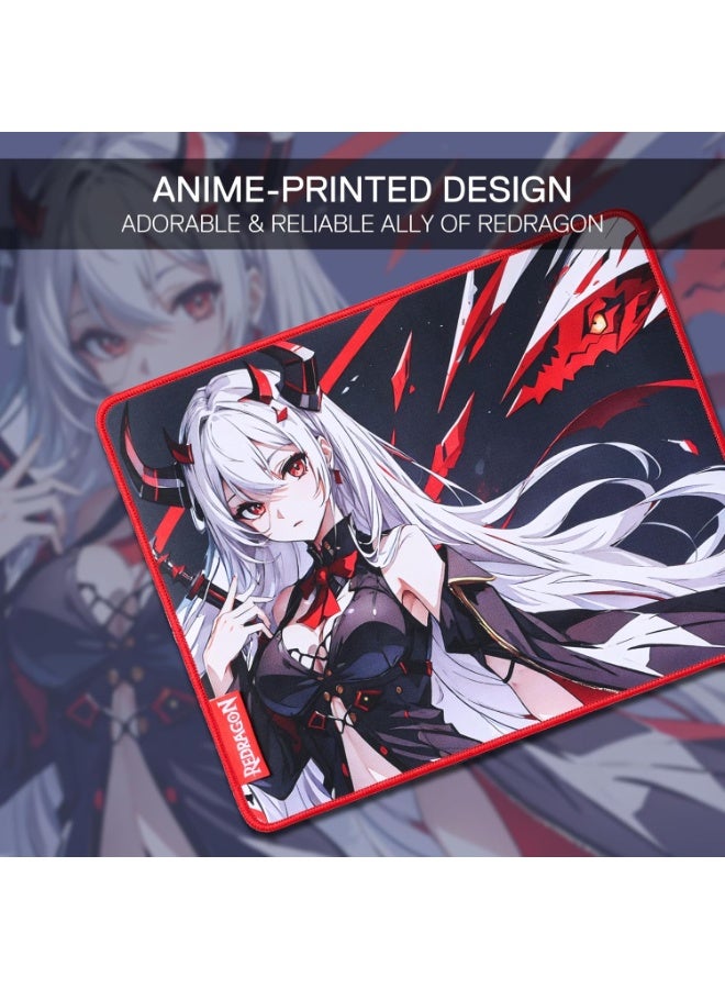 EISA P047S Anime Gaming Mouse Pad - Smooth Lycra Surface, Anti-Slip Rubber Base, Spill-Resistant, Durable 5mm Thick Desi