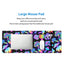 Psychedelic Revel Mushroom Mouse Pad Extended Large Gaming Mousepad XL Big Long Oversized Desk Mat Stitched Edges ( 70x3