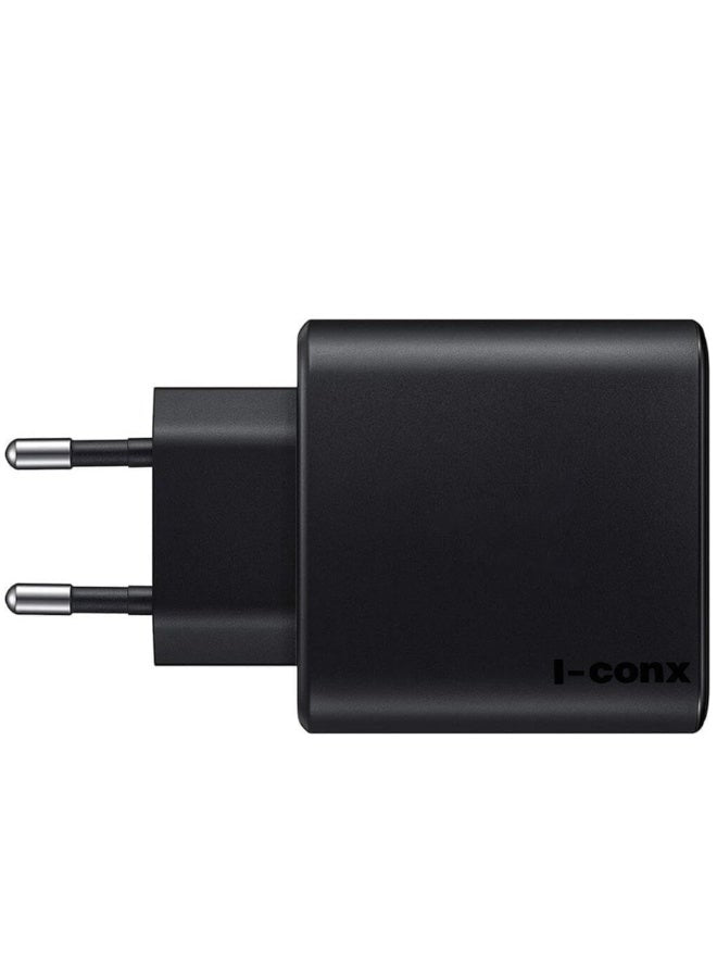 شاحن حائط I-conx K-60 قوة 45W منفذ USB-C تقنية PD أسود