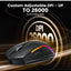 ماوس جيمنج Redragon M816-PRO Wireless خفيف 61g بدقة 26000 DPI أسود