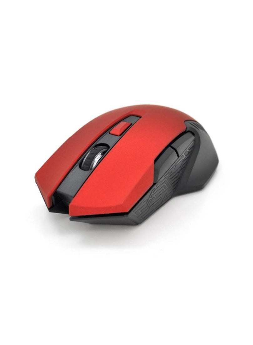 FANTECH Red WG10 Mouse Wireless (2.4GHZ) Gaming Mouse With USB Receiver | Optical Sensor 2,000 DPI - PC/LAPTOP/MAC