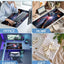 Gaming Mouse Pad, red moon, Extended Large Desk Mat, Big Computer Keyboard Desk Pad, Stitched Edges Mousepad, (70CM  x 3