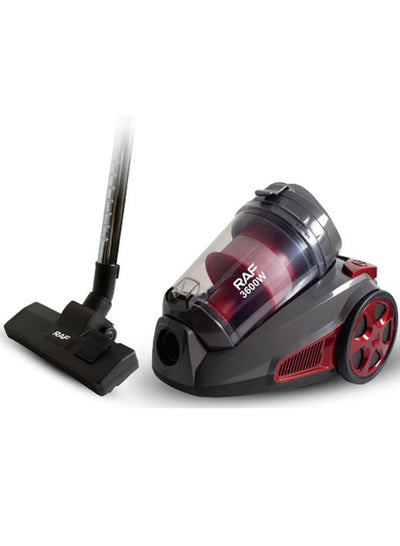 RAF Powerful suction vacuum cleaner (3600W), has an advanced filtration system, works as a dry vacuum cleaner and has a dust storage type that uses a dust bin or bucket capacity (3.0L). Features a power cable of approximately 5 meters, model R.8703