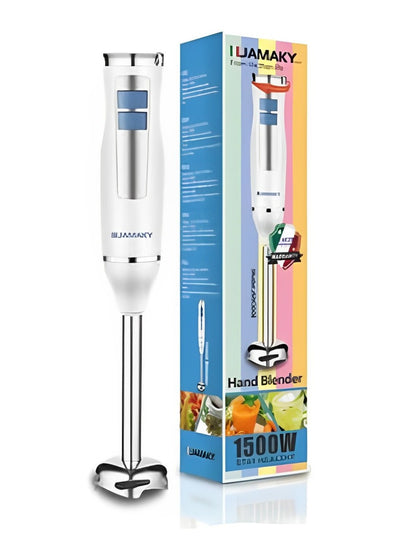 JAMAKY Italy Hand Blender, 1500 watts, multi-speed, strong and sharp blades for multi-use - jmk3008 White