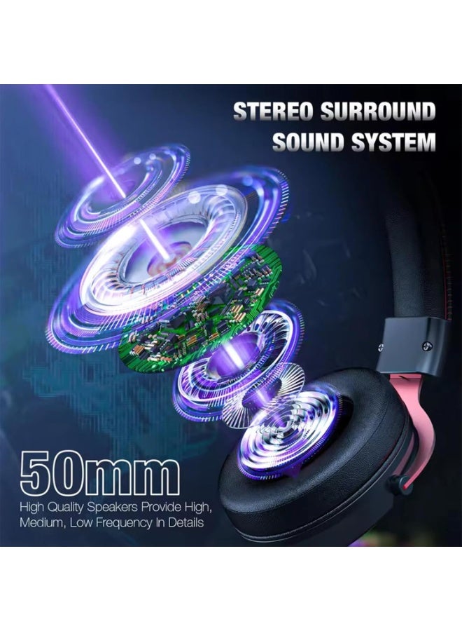 Wired Professional Gaming Headset X10 RGB with Noise Cancelling Microphone, Over-Ear Fabric Cushions, Clear Sound Perfor