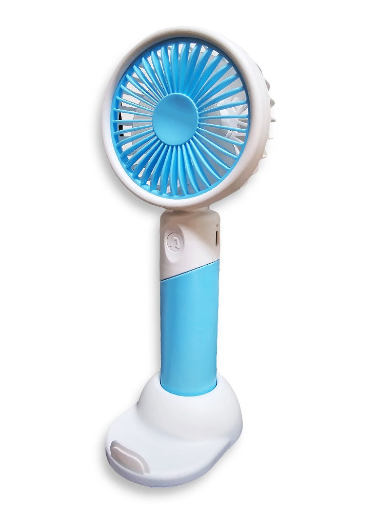 Portable Mini Fan USB Rechargeable Cute 2.5W Small Electric Fan For School ( Blue )