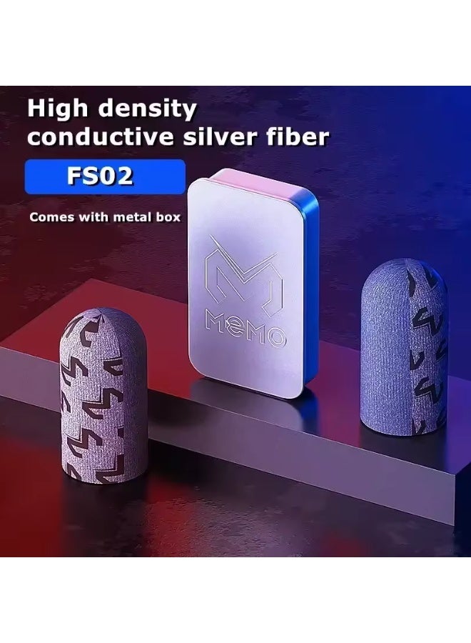 Premium Gaming Finger Sleeves – Silver Fiber Anti-Sweat & Anti-Slip Mobile Gaming Thumb Gloves, High-Sensitivity Touchsc