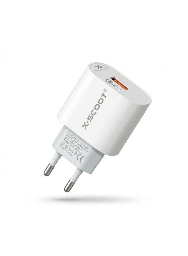 شاحن حائط X-SCOOT CH261 سريع Quick Charge أبيض