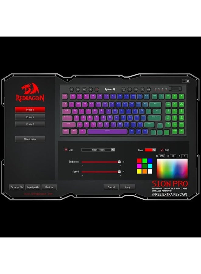 عرض جانبي لكيبورد الجيمنج Redragon K653