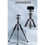 Professional Extendable Aluminum Tripod Stand KT25+H30 with Adjustable 5 Sections, Max Height 51.5cm, Portable & Sturdy 