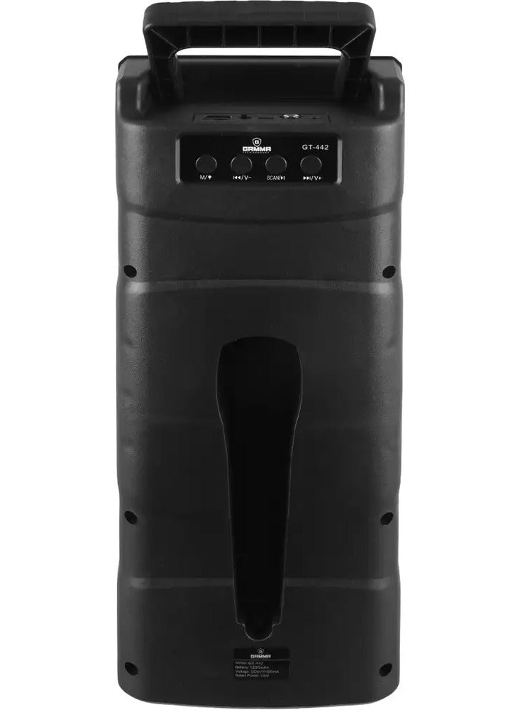 GT-442 Portable Bluetooth Speaker, Dual 4-Inch Wireless Party Speaker, 10W Powerful Stereo Sound, 1200mAh Rechargeable B