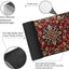 Bohemian Gaming Large Mouse Pad Retro Boho Red Mousepad Large Gaming Mouse Pad Laptop Keyboard Mat Non-Slip Rubber Base 