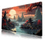 Japanese Sunset Desk Mat Large Mouse Pad Big Desk Pad Japan Extended Gaming Mousepad Large Computer Laptop Keyboard Mat 