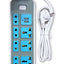 Electric Power strip - 2500 watt, 10 A/220-250V , with 7 Outlet , 1.5M cable , 2 Port USB and for Laptop, PC, MacBook , Home and Office Electrical appliances and Mobile charger