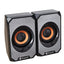 Kisonli Wired Multimedia Speaker for PC and Laptop – 3W / 2.0 Channel | Grey KS-04