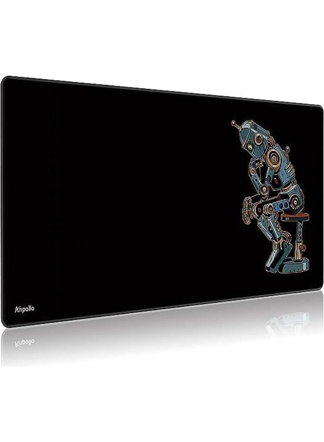 ROBOT Gaming Mouse Pad, Large Extended Keyboard and Mouse Mat for PC, Non Slip Desk Mat | 700× 300×3 mm