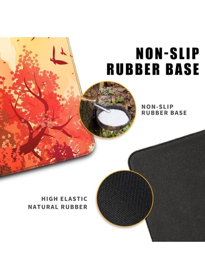 Gaming Mouse Pad Large Desk Pad for Desk Computer Pc Laptop Office Decor, Mouse Keyboard Pad Stitched Edges Non-Slip Rub