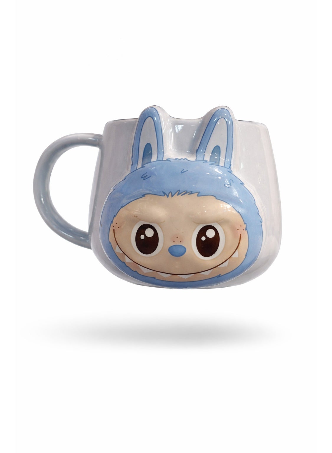 Labubu Ceramic Mug 350ml, Cute Cartoon Coffee Mug, Large Capacity Ceramic Tea Cup with Vibrant Character Design, Glossy 