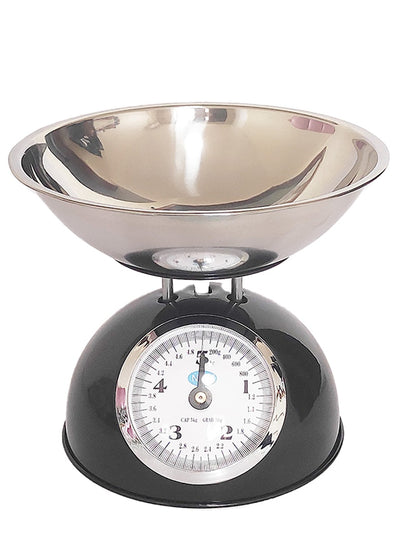 Mechanical Kitchen Scale 5kg Mechanical Retro Platform Scale Stainless Steel Food Measuring Scale with Bowl Home Measuring Tools Pointer Scale