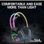 X22 RGB Gaming Headphones, Over-Ear Headset with Microphone, Noise Reduction, Volume Control, LED Light, Durable & Comfo
